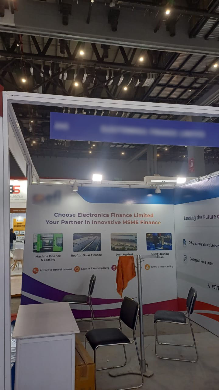 Flex Backdrop Branding On octonorm Stall