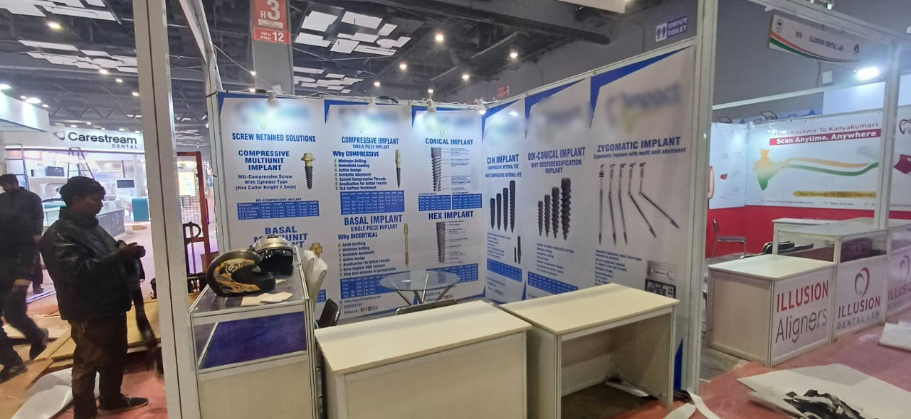 Flex Backdrop Branding On octonorm Stall
