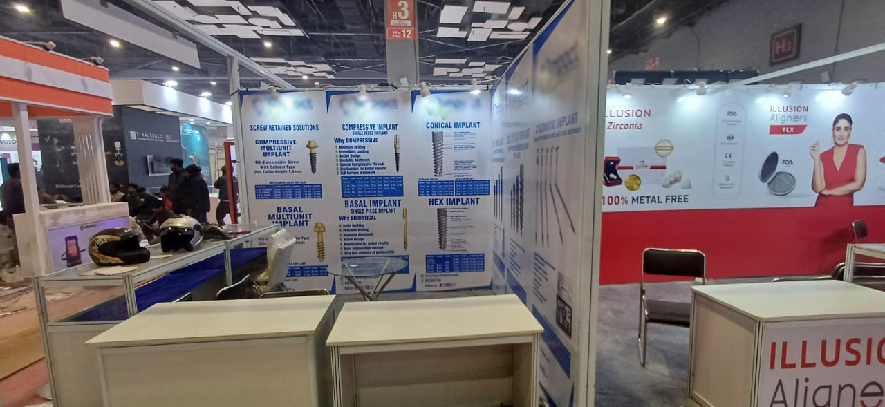 Flex Backdrop Branding On octonorm Stall