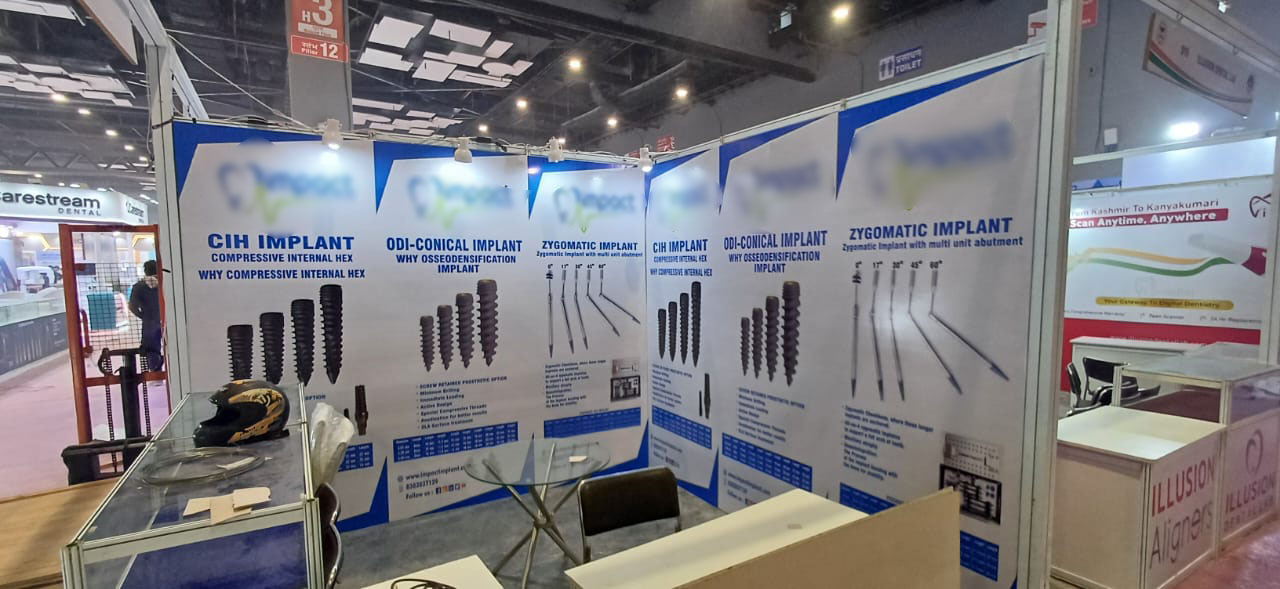 Flex Backdrop Branding On octonorm Stall