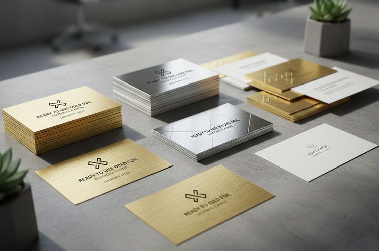 Gold Foil & Silver on Visiting Cards in delhi NCR at best price
